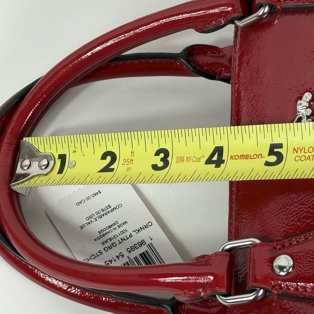 NWT Coach Georgia Satchel Bag Silver/Red CV942 NWT - Picture 12 of 16